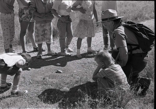 BW Photos of Junior Ranger Activities in Zion.