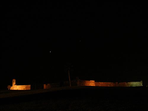 Lighting at Castillo de San Marcos National Monument in January 2008