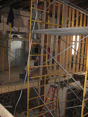 Union Building Progress Photos - Elevator framing 09-24-10