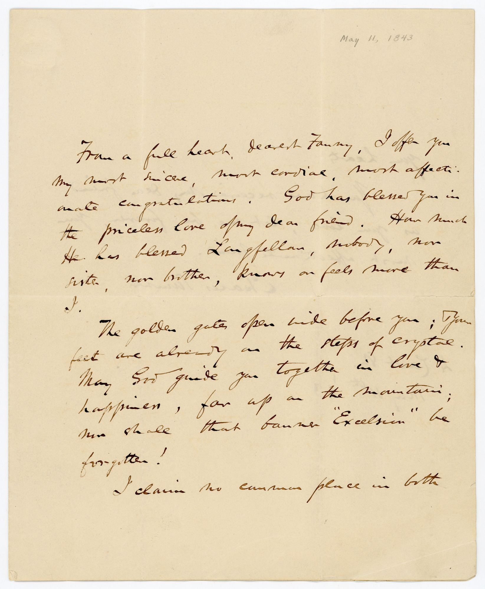 Manuscript letter