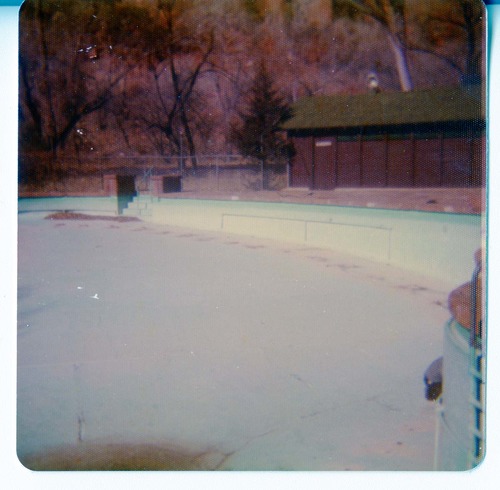 Lodge pool prior to the destruction of the lodge pool and bathhouse.