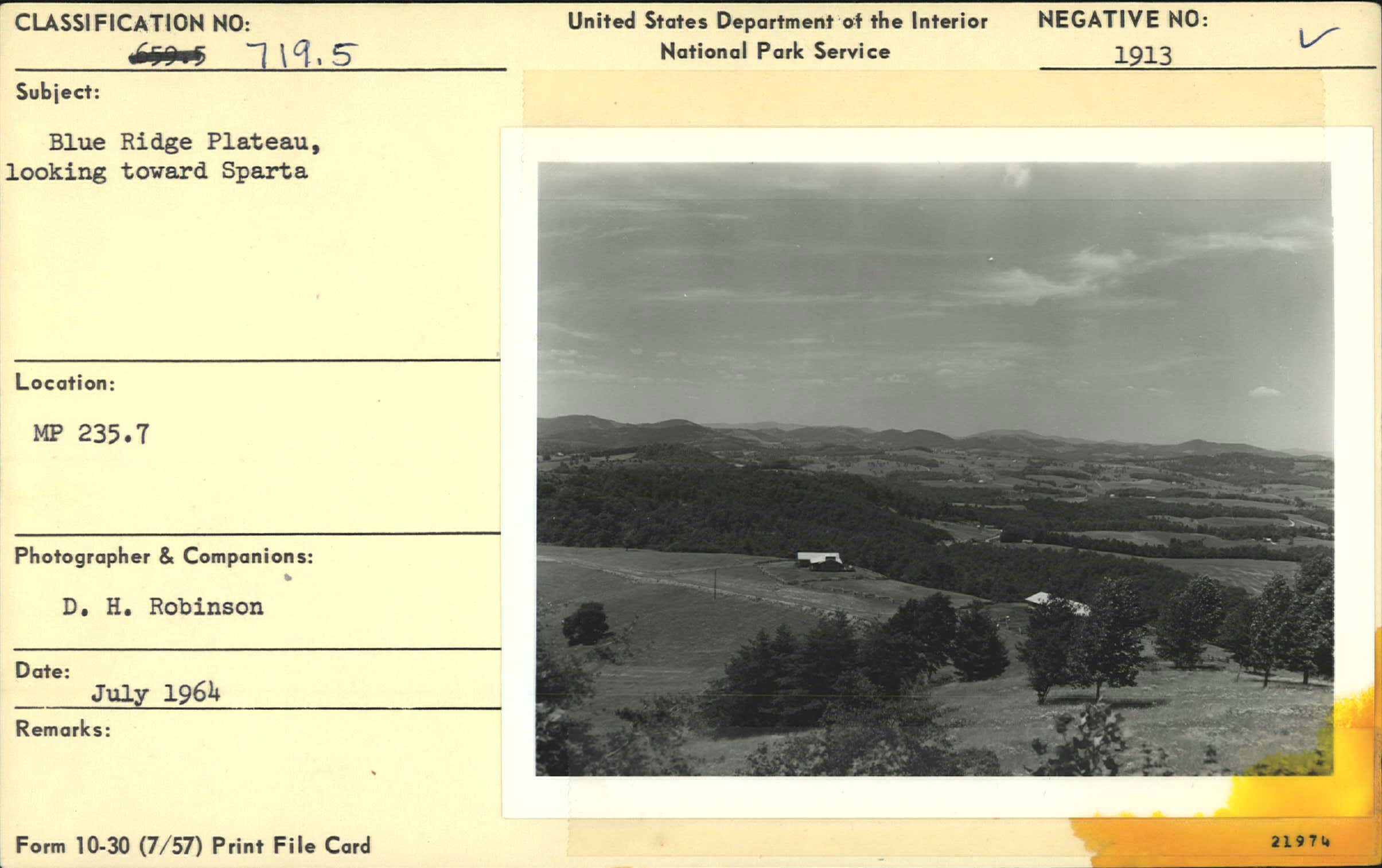 Blue Ridge Plateau, looking toward Sparta, NC