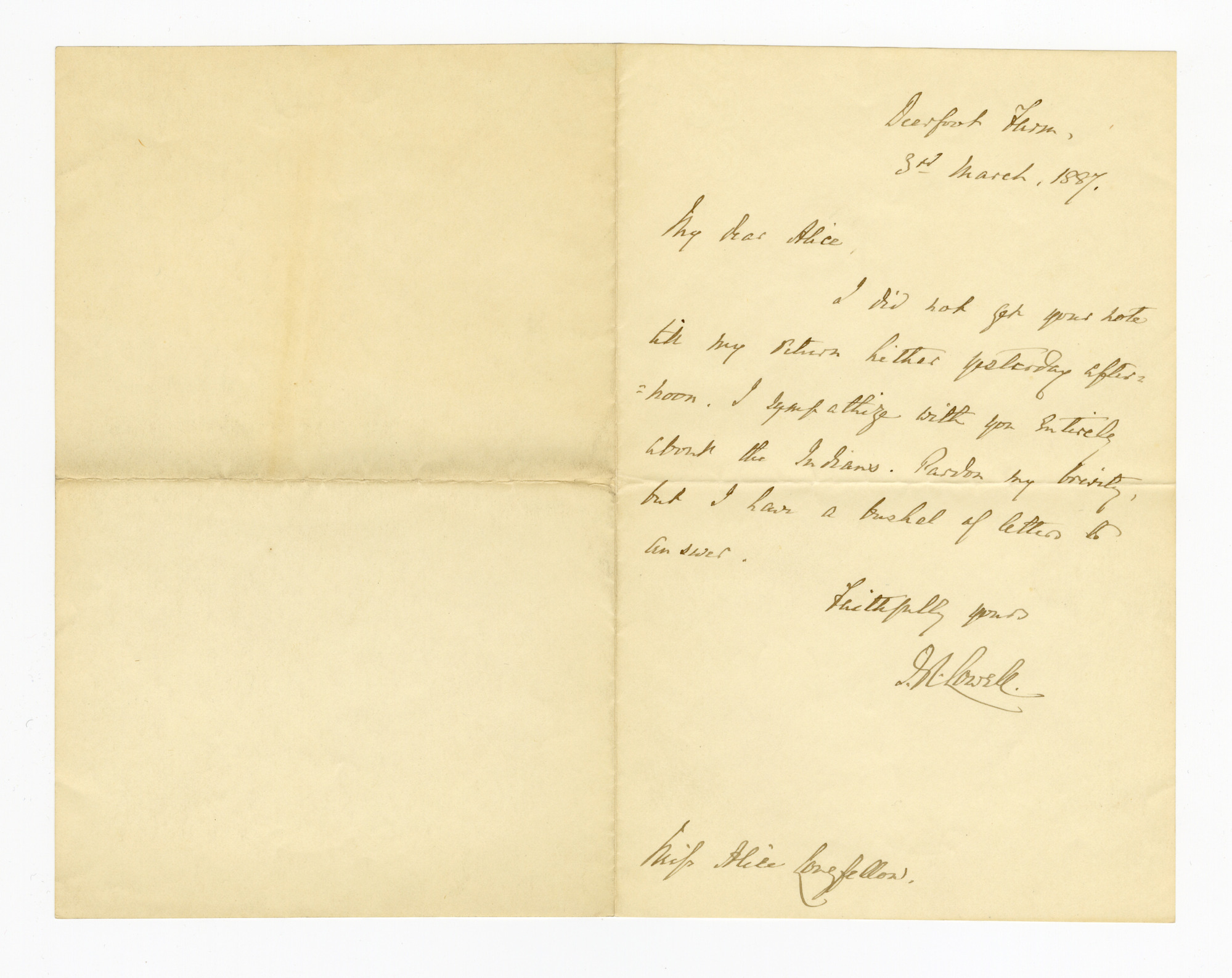 Manuscript letter