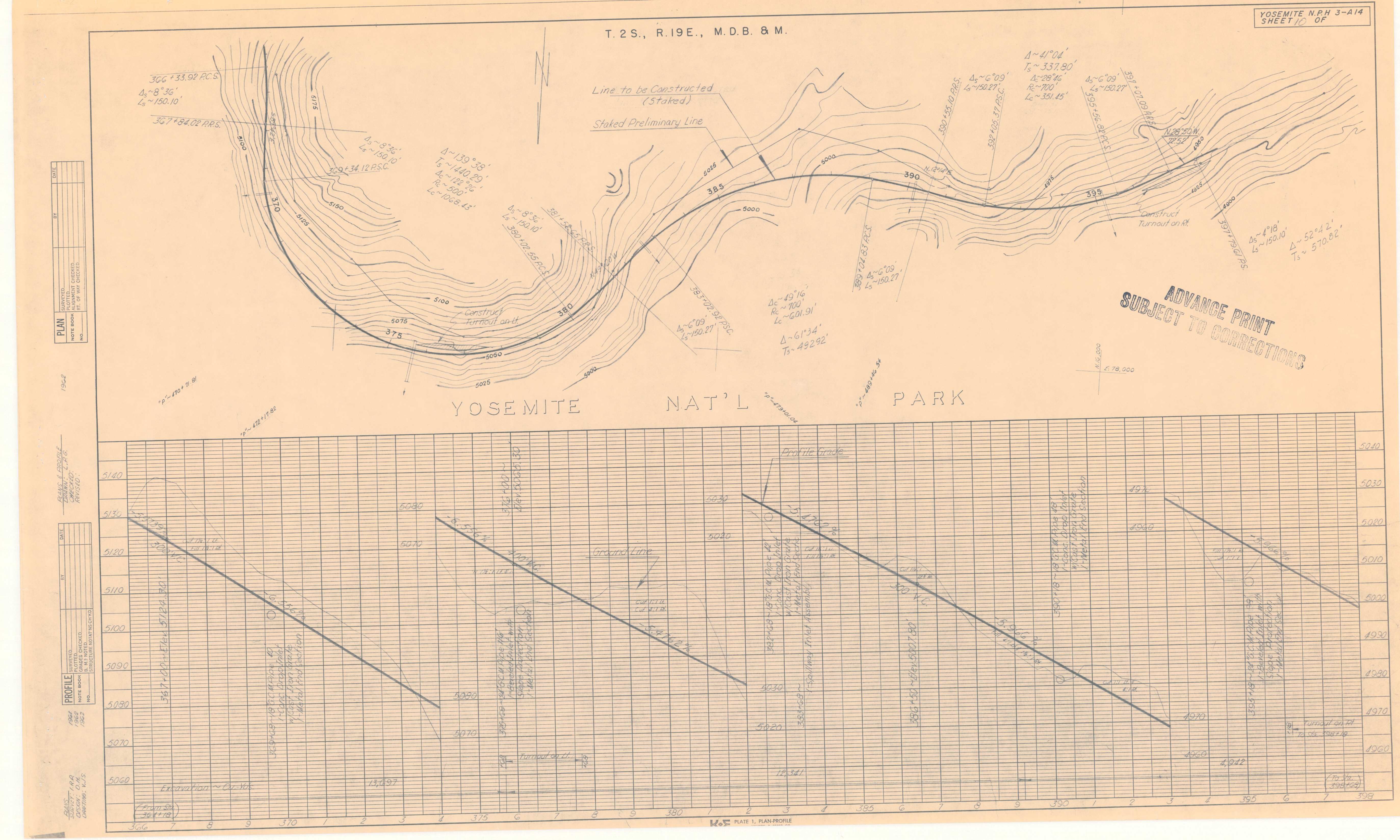 Plan and Profile Yosemite Nat'l Park