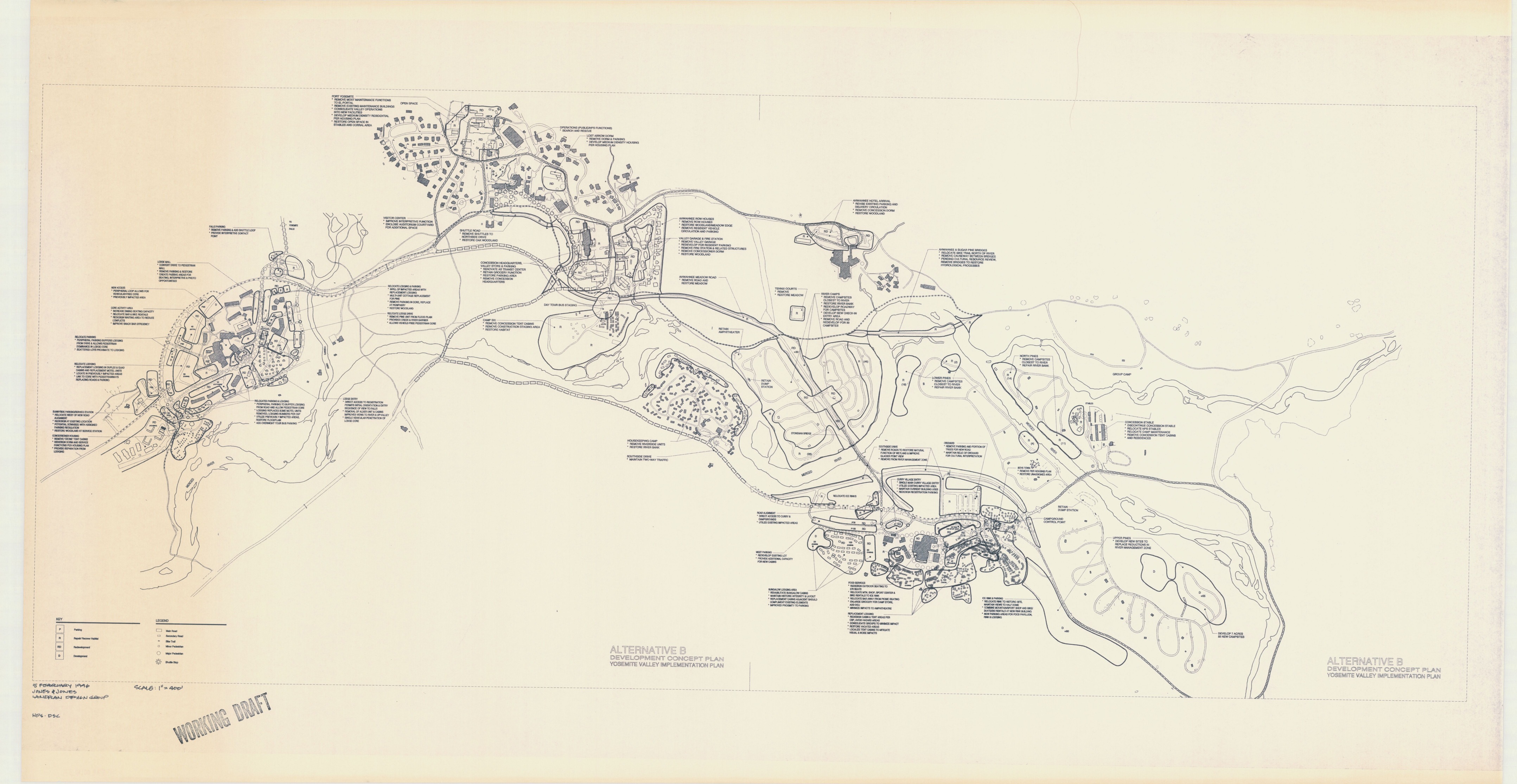 Alternative B Development Concept Plan Yosemite Valley Implementation Plan