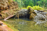 Hot Springs cause a ripple in water.