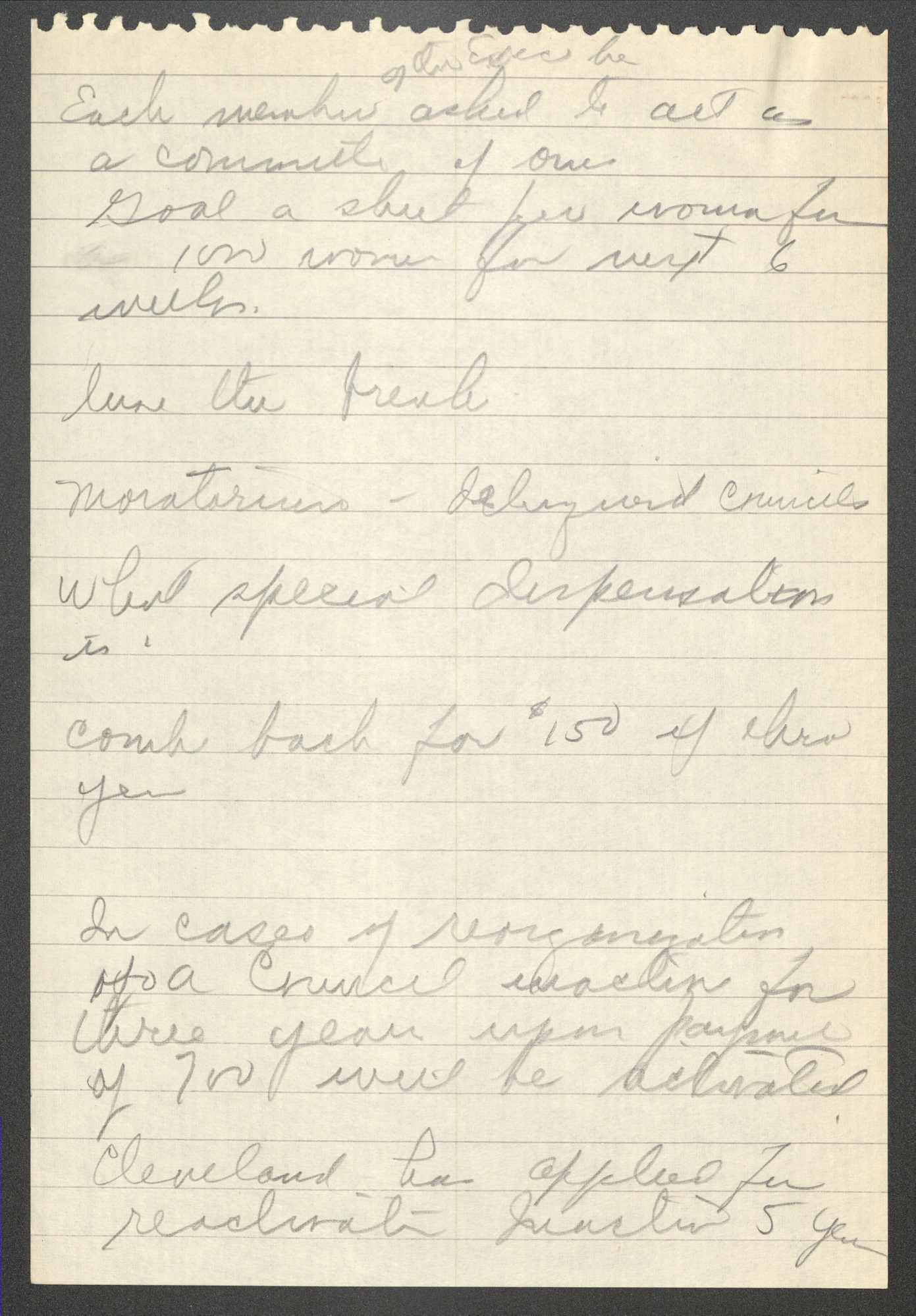 NCNW, meeting minutes, 1951