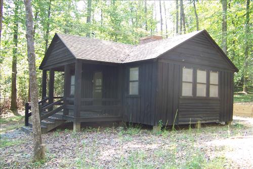 Rehabilitate historic cabin building 65 in camp Mawavi (Camp 2) at Prince William Forest Park in September 2011