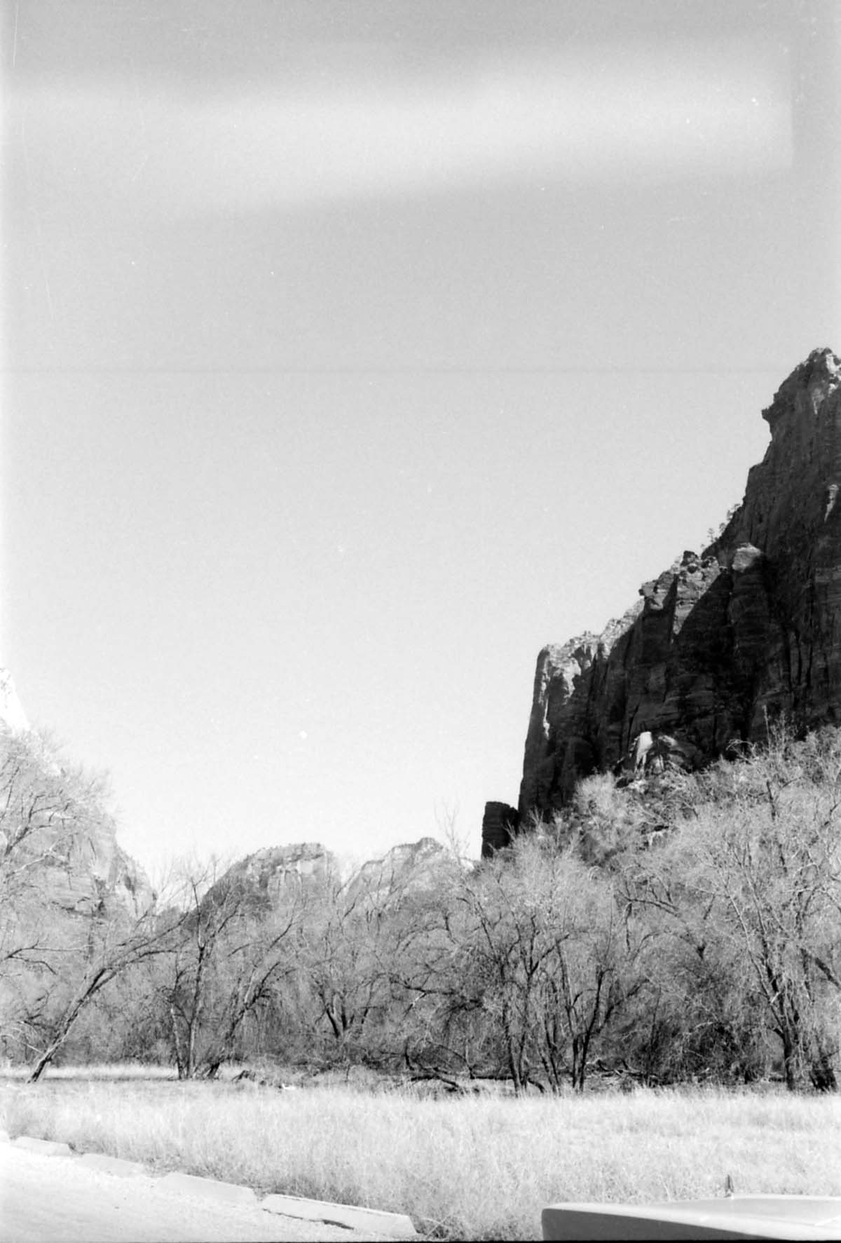 BW Photo of Red arch Mountain 35mm.