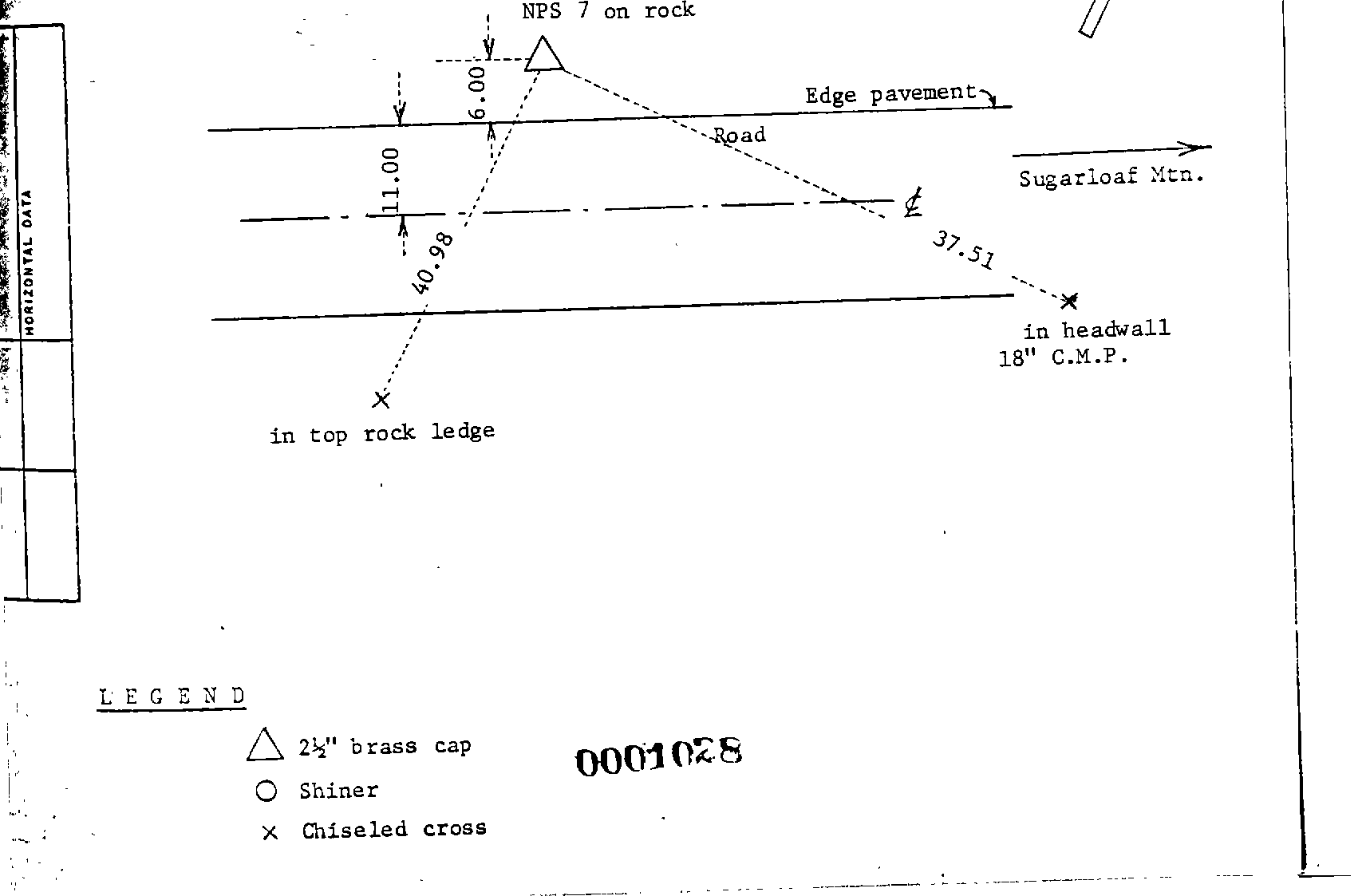 00001028 Survey Monumentation Sketch