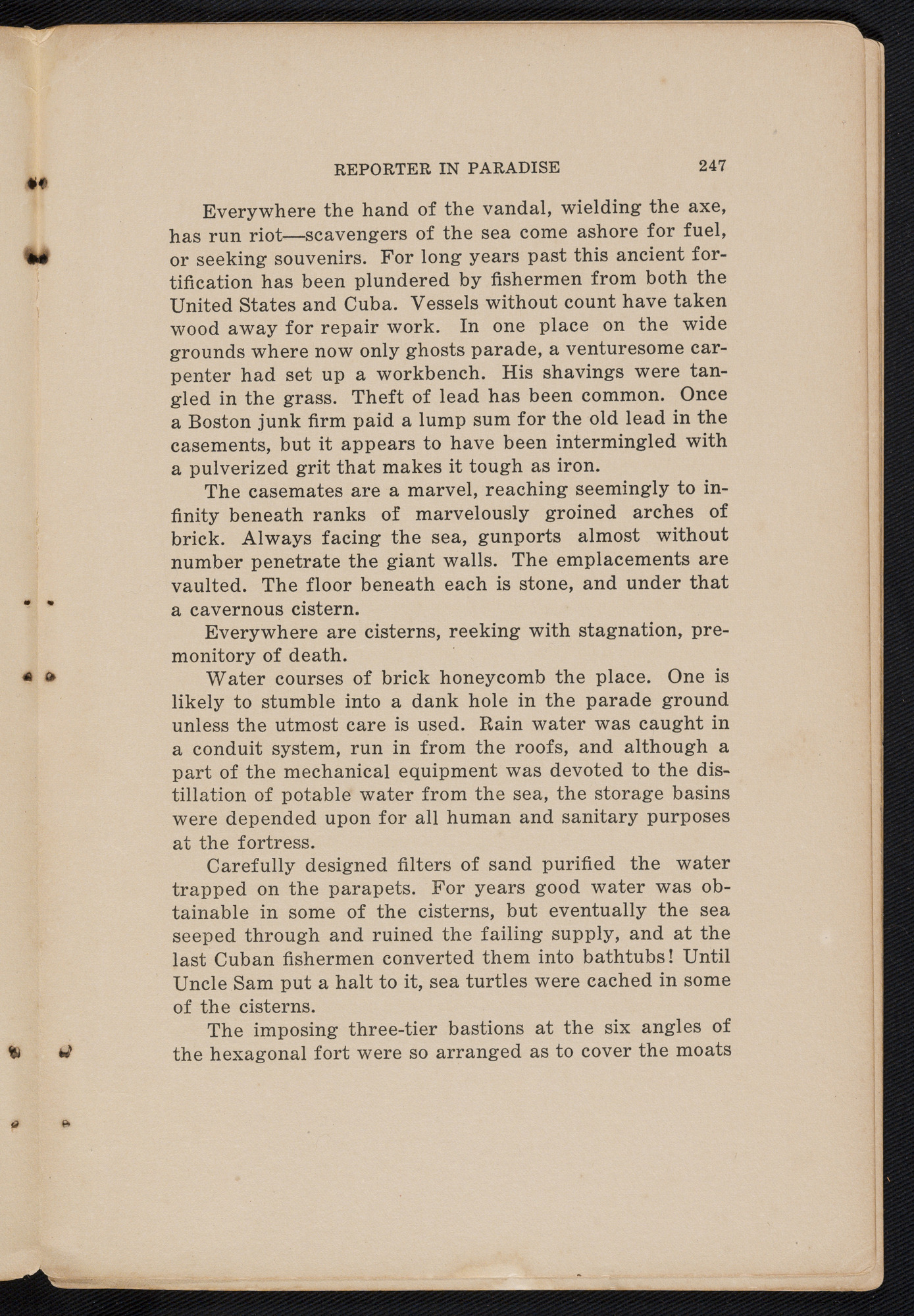Scanned page from "Reporter in Paradise When Tragedy Stalked Near Key West: Dr. Mudd, Fort Jefferson, and Dry Tortugas America's Devil Isle."