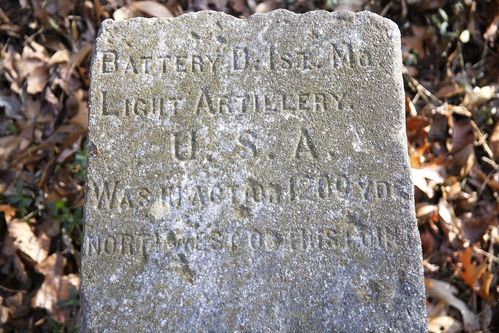 Battery D, 1st Missouri Lt. Artillery Marker