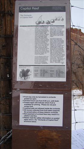 Capitol Reef Wayside Exhibit Inventory January 2009 Group 3