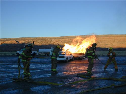 Vehicle fire training at Mesa Verde National Park, 2001