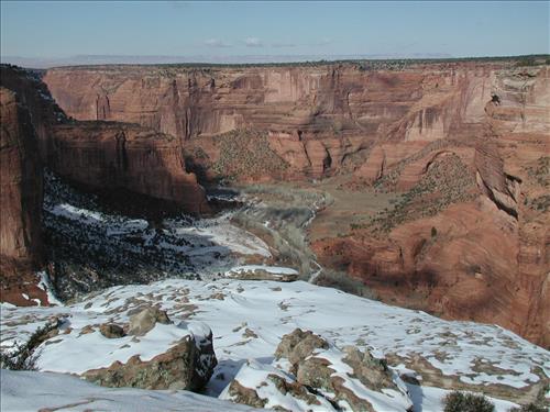 Exotic Species Removal Planning at Canyon de Chelly National Monument, Chinle, AZ - View at Spider Rock Overlook