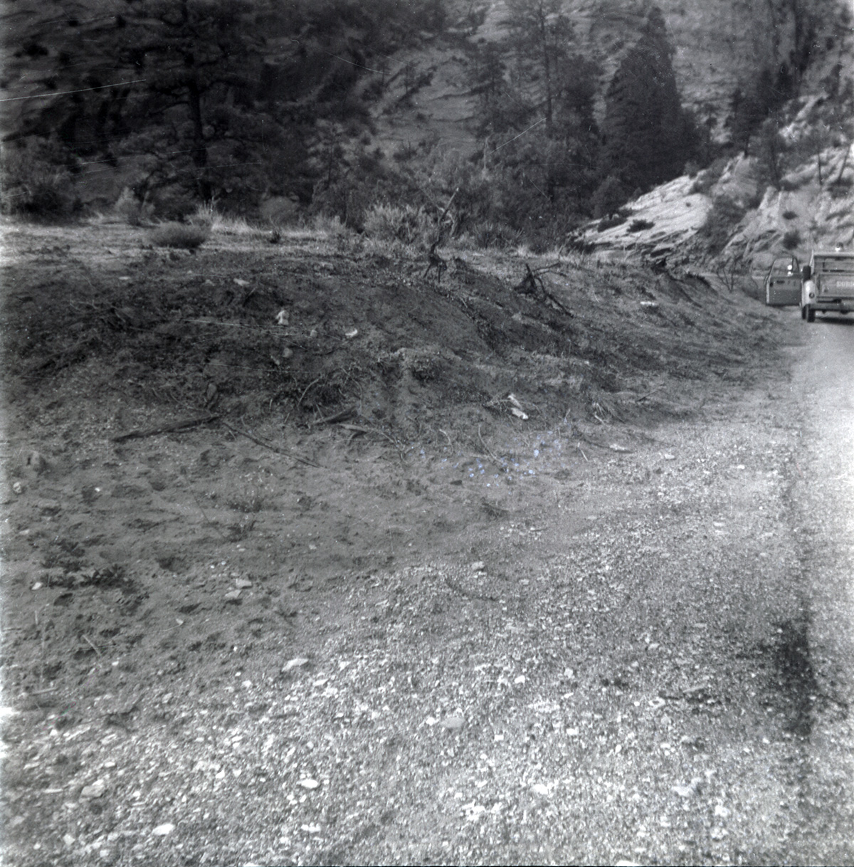 East side road repair and turn out construction.