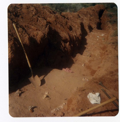 The Springdale water pipeline during construction.