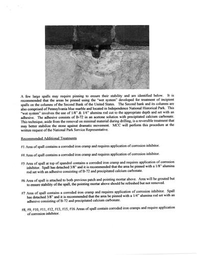 Additional Treatment report for Independence Hall at Independence National Historical Park in June 2007