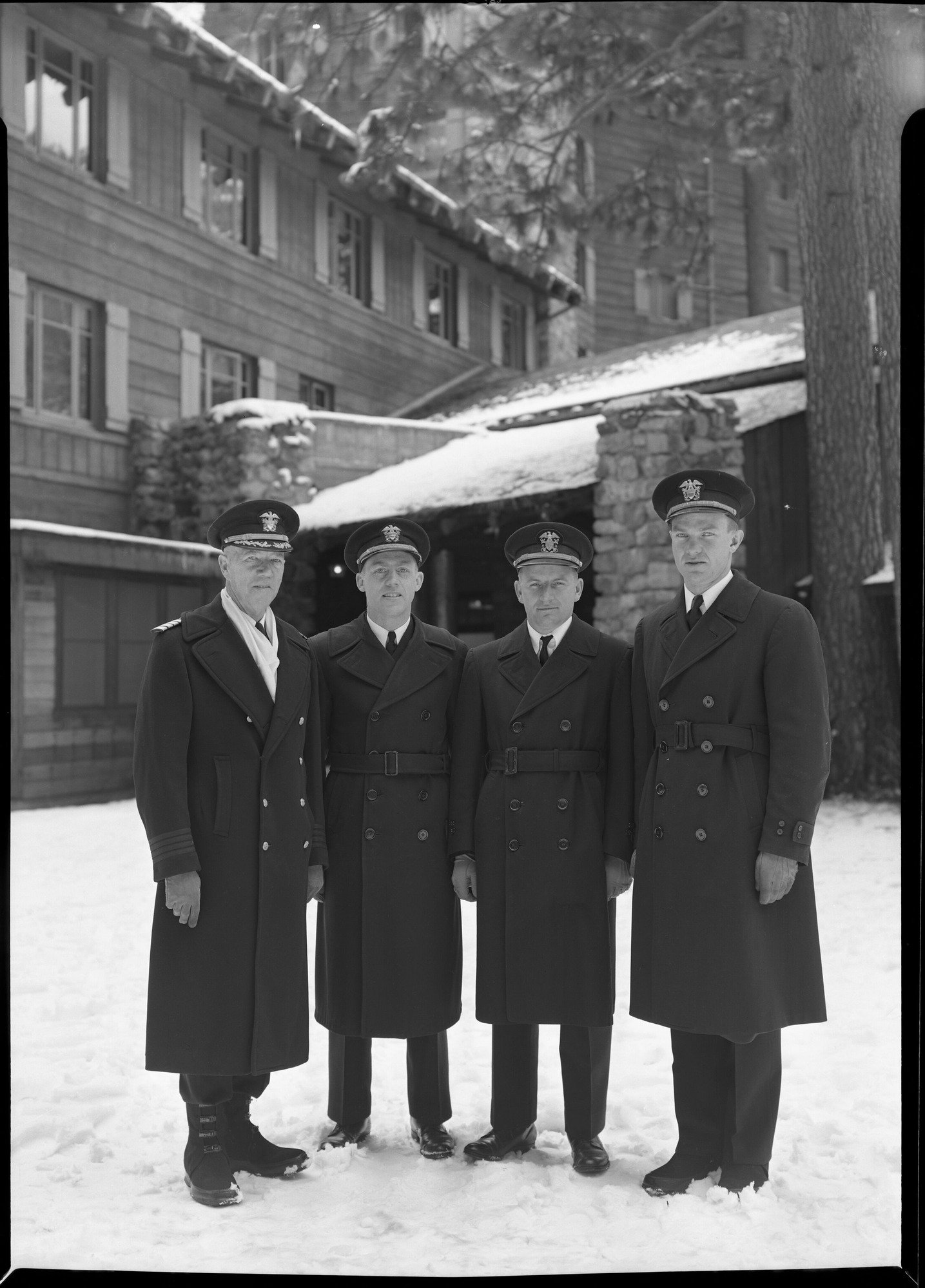 Misc. Military Group - Military Hospital. Capt. R. Hayden; Lt. DM Nelon; Lt. PS Chesney; Lt. (JG) HF Harris.
