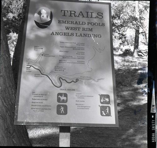 BW Photos of trailside exhibits.