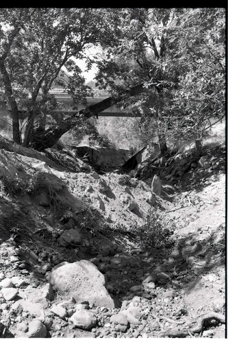BW Photos of the damage from the Oak Creek flash flood of 1989.