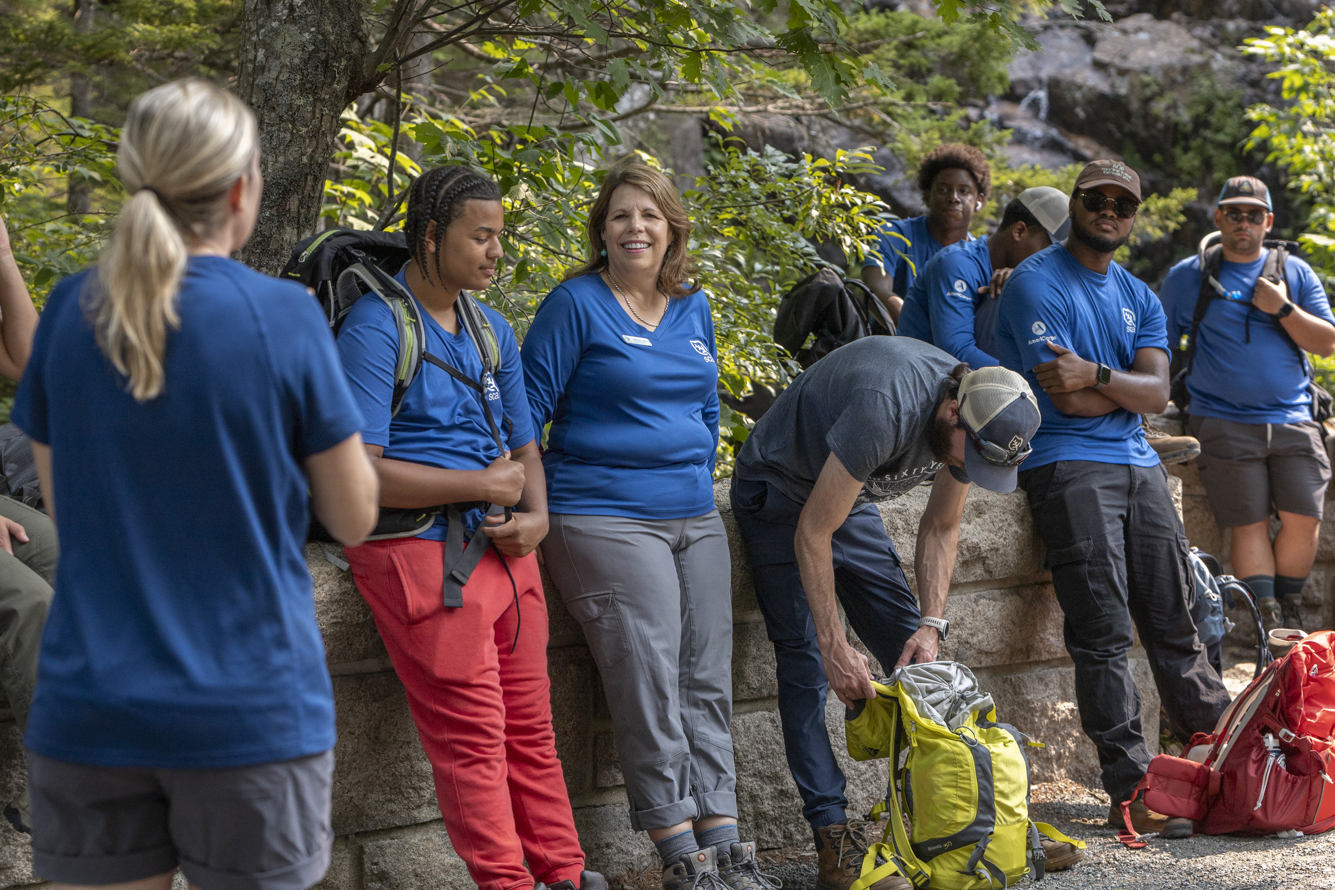 SCA and AYCC participate in a conservation project to revegetate the top of Sargent Mountain.