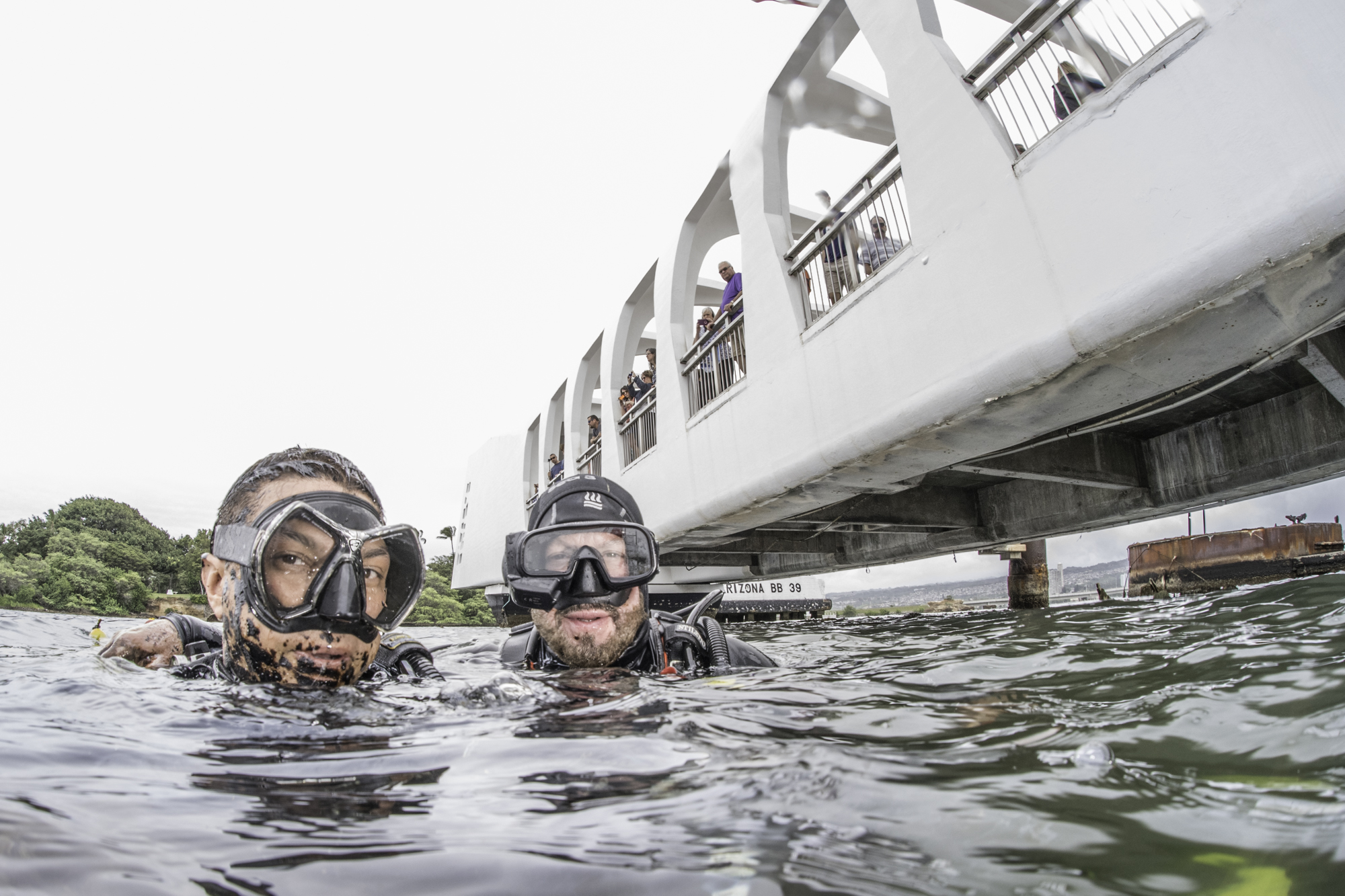 Diving at the USS Arizona.