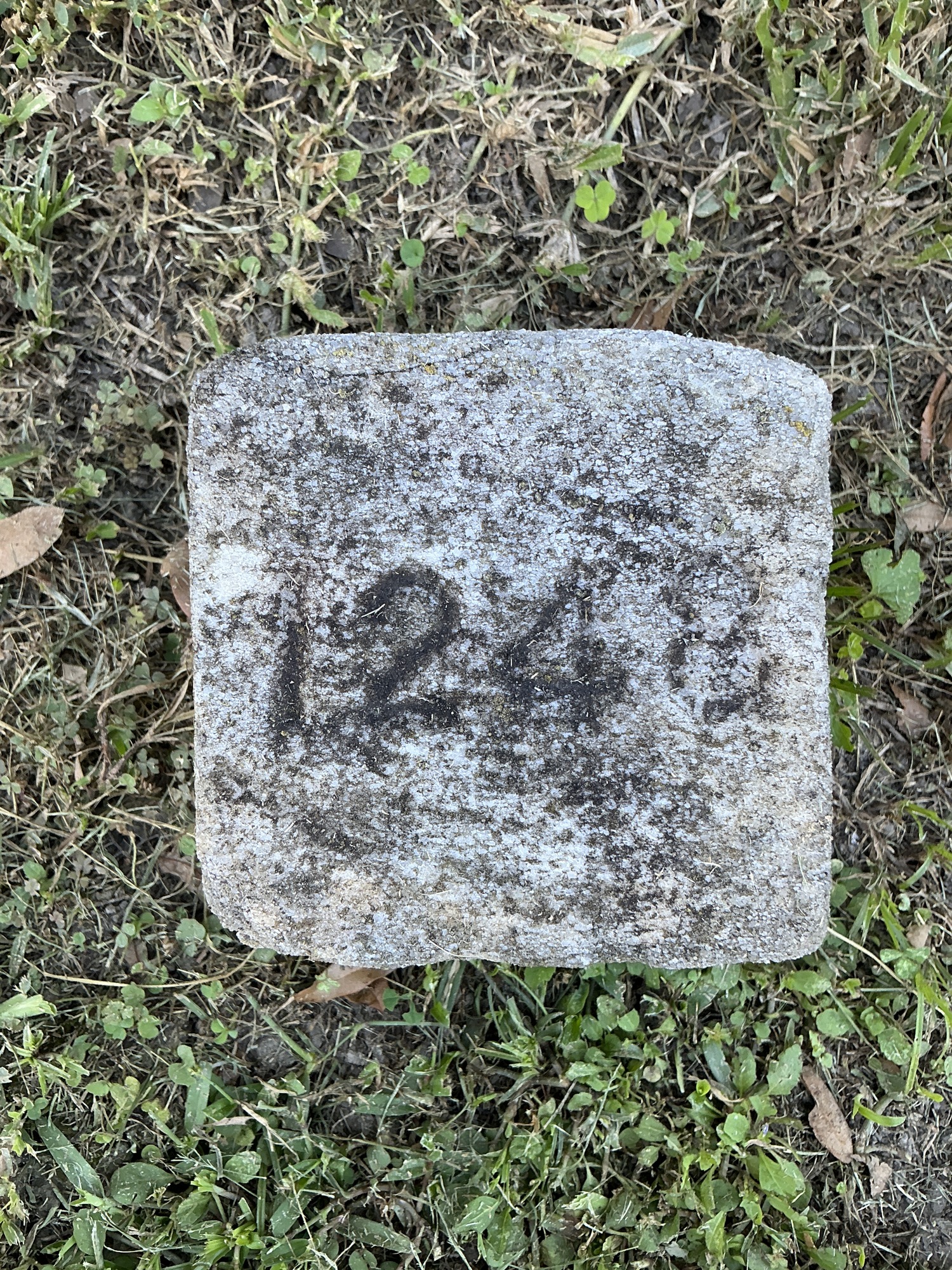 Top of flat marble marker