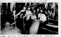 Manzanita Housekeepers c. 1950. Connie N. Kinsel Historic Photograph Collection: Manzanita Lake housekeeping crew