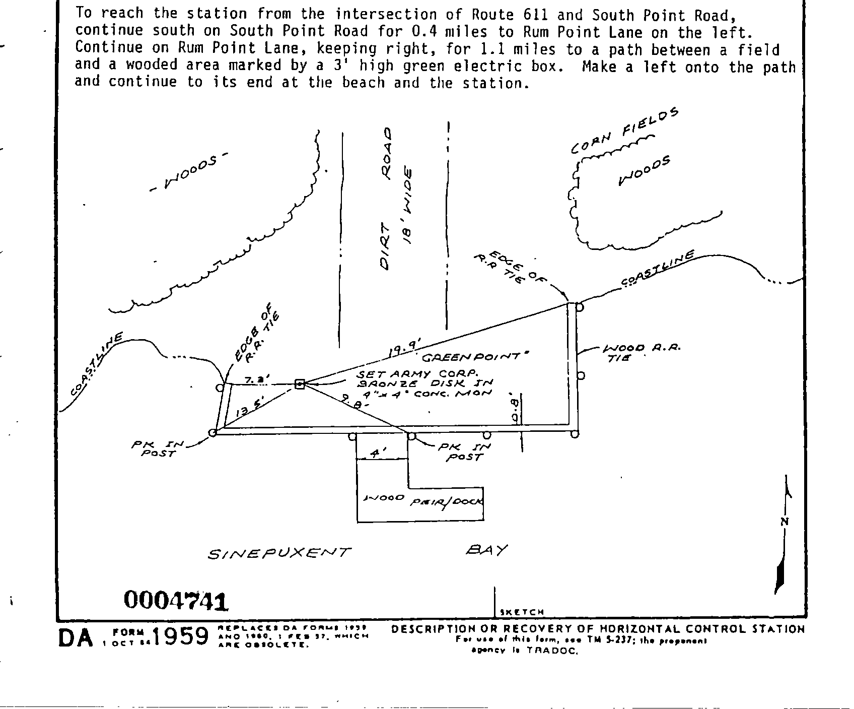 00004741 Survey Monumentation Sketch