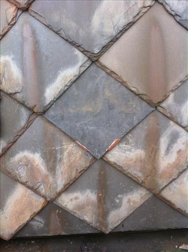 Slate Shingle Repairs of National Cemetery Lodge at Fort Donelson in July 2014