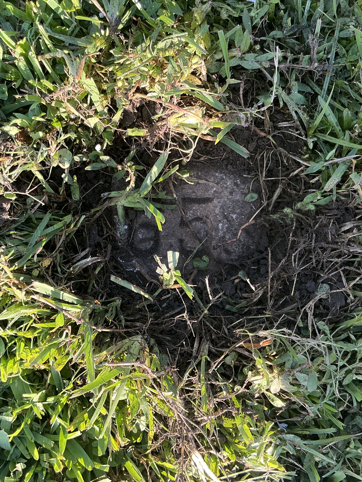 Top of flat marble marker