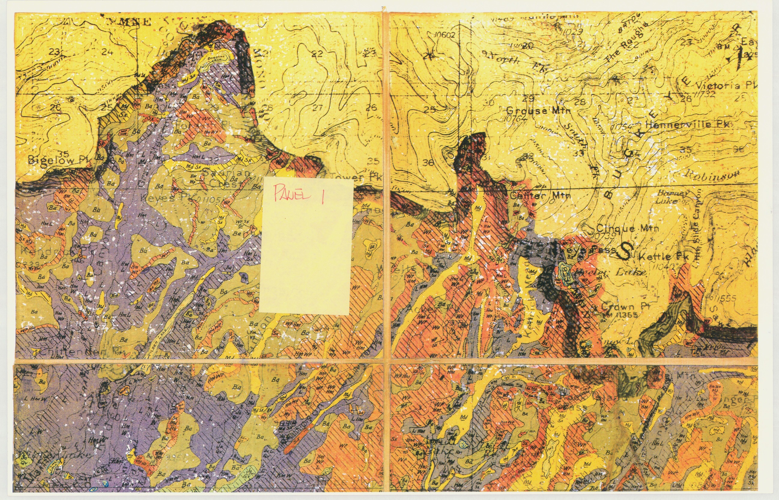 Wieslander 1930s Yosemite National Park Vegetation Map Photo Copy - Panel 1