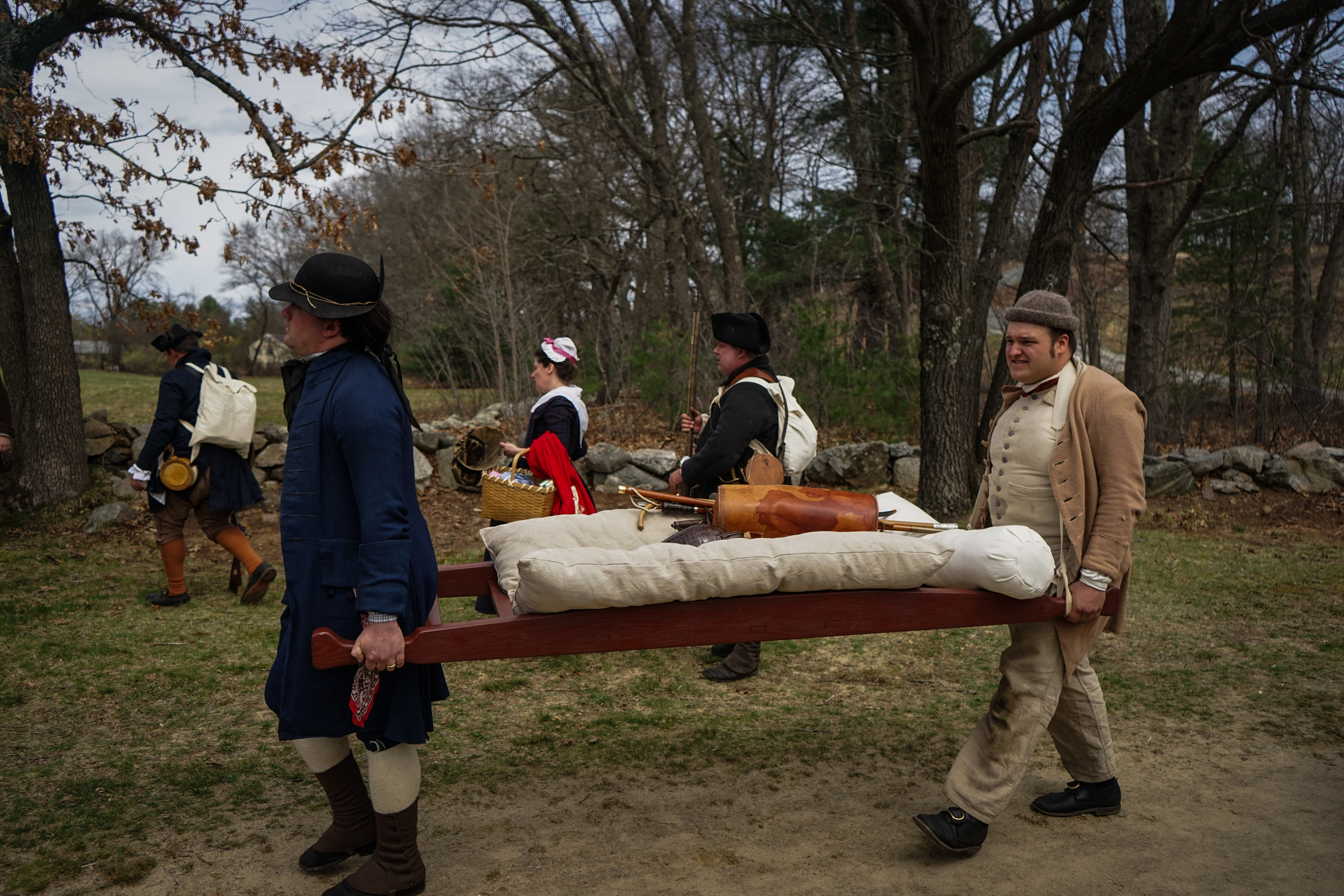 Colonials during evacuation