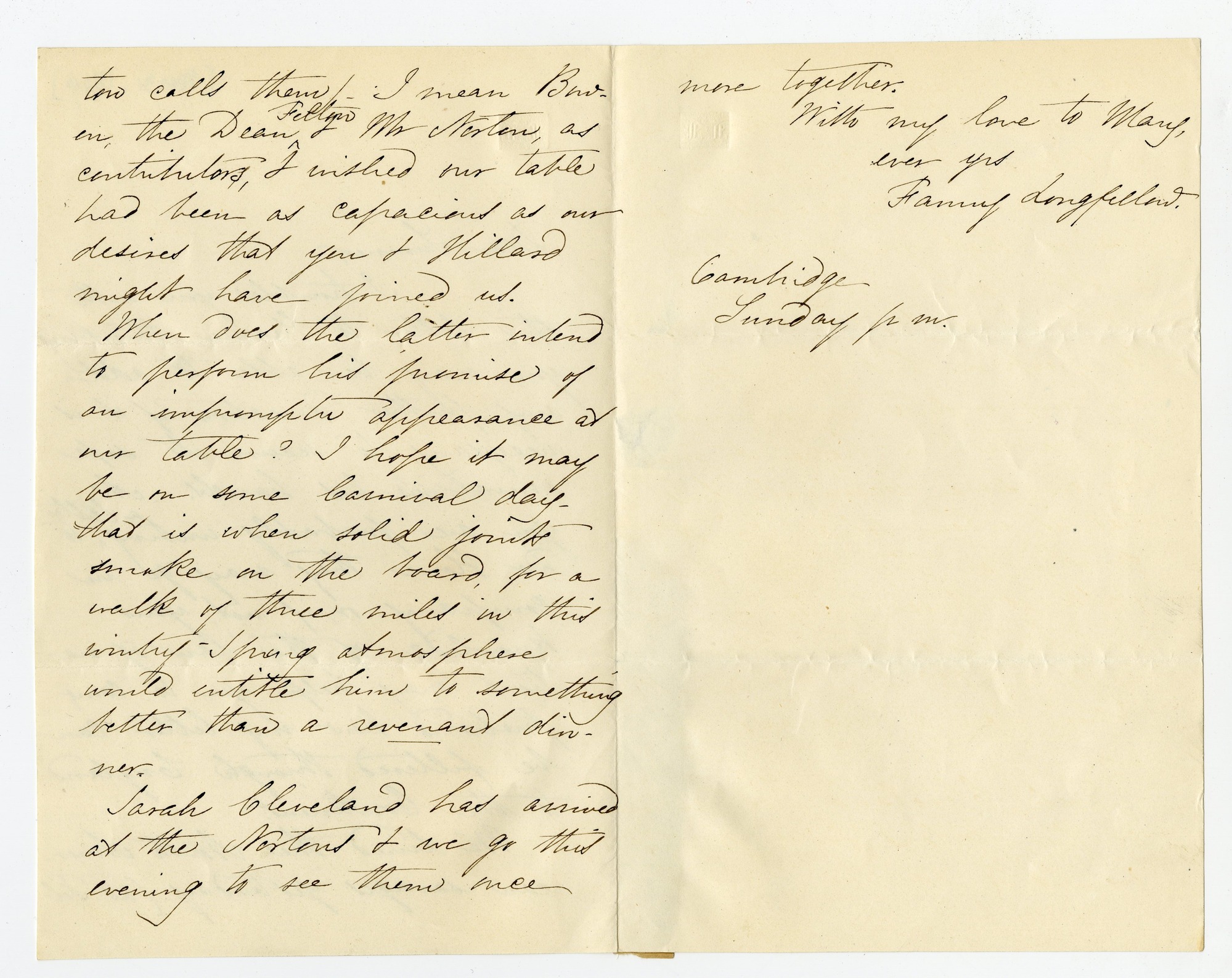 Manuscript letter