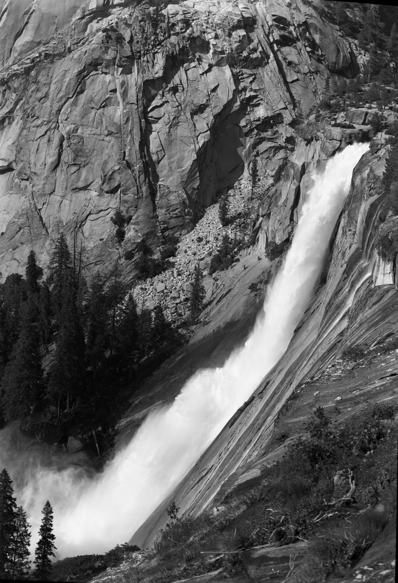 Nevada Fall from horse trail.