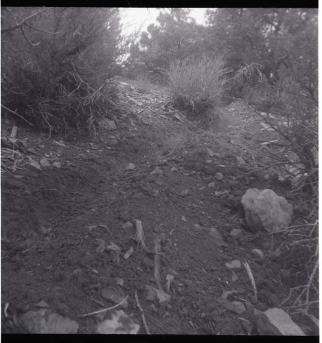 BW photos of rock slides in Kolob Canyons - 2x2.