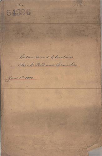 54396.PB#001--Distances and elevations--Morris and Essex Railroad and branches [1898.01.01] [GROUP 1]