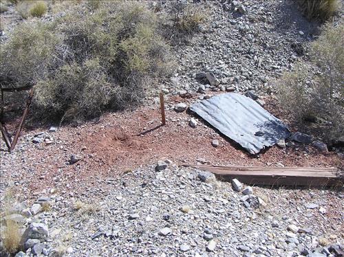 Contaminated tailings at Copper Glint Mill