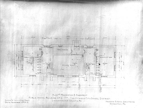 C4024-C4029--Dickson City, PA--Public School Building no. 6 [set of 6 drawings] [1915.11.06]