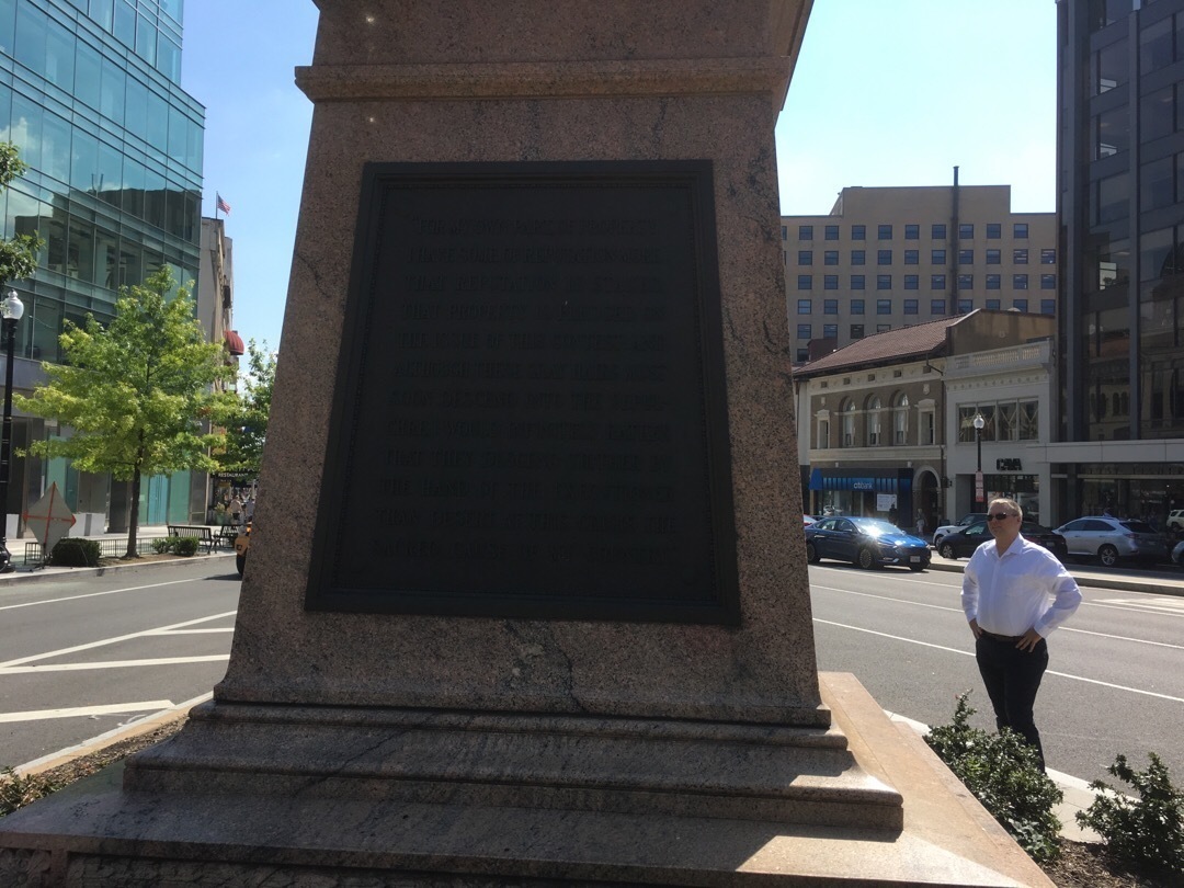 A stone monument dedicated to John Witherspoon