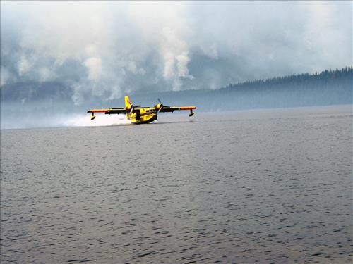 CL-215 used on Robert Fire, Glacier National Park