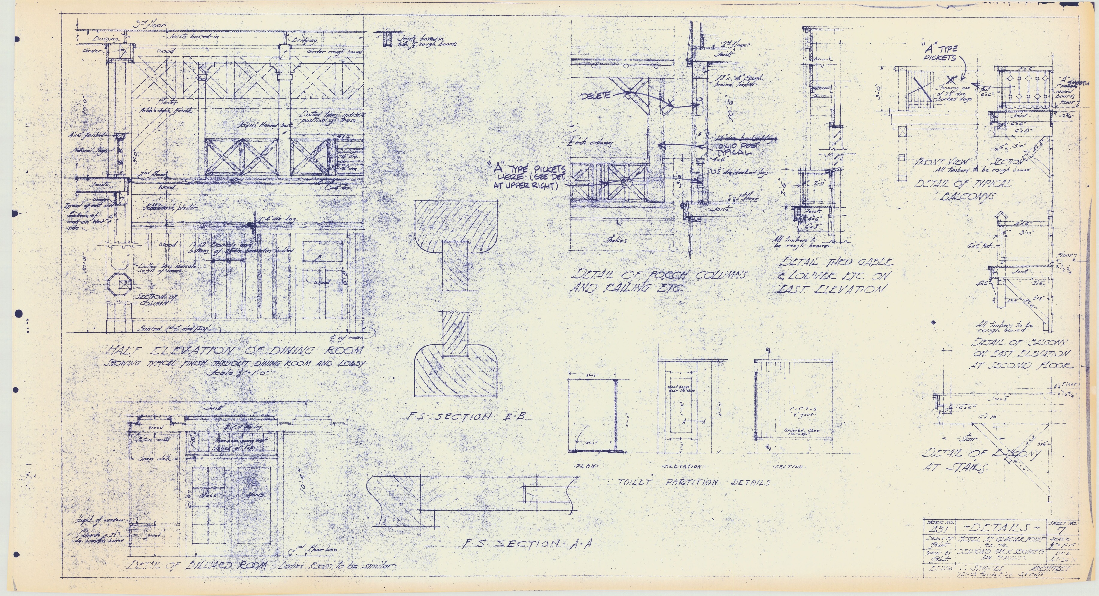 Details for Hotel at Glacier Point for the Desmond Park Service Company