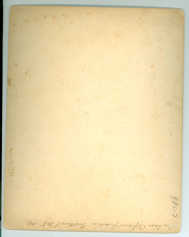 Officer in Front of Officers' Row at Fort Keogh, Montana