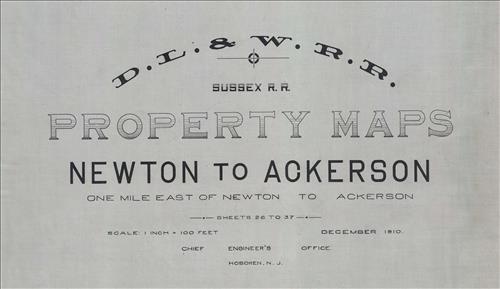 52415.LK--Property Map--Sussex Railroad Company--Newton to Ackerson, NJ