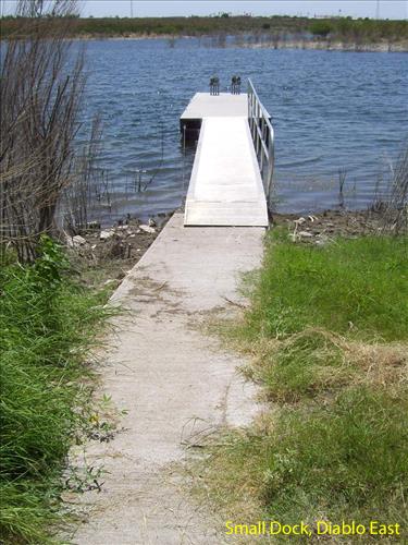 Facilities at the Diablo East boat ramps, docks, and campground