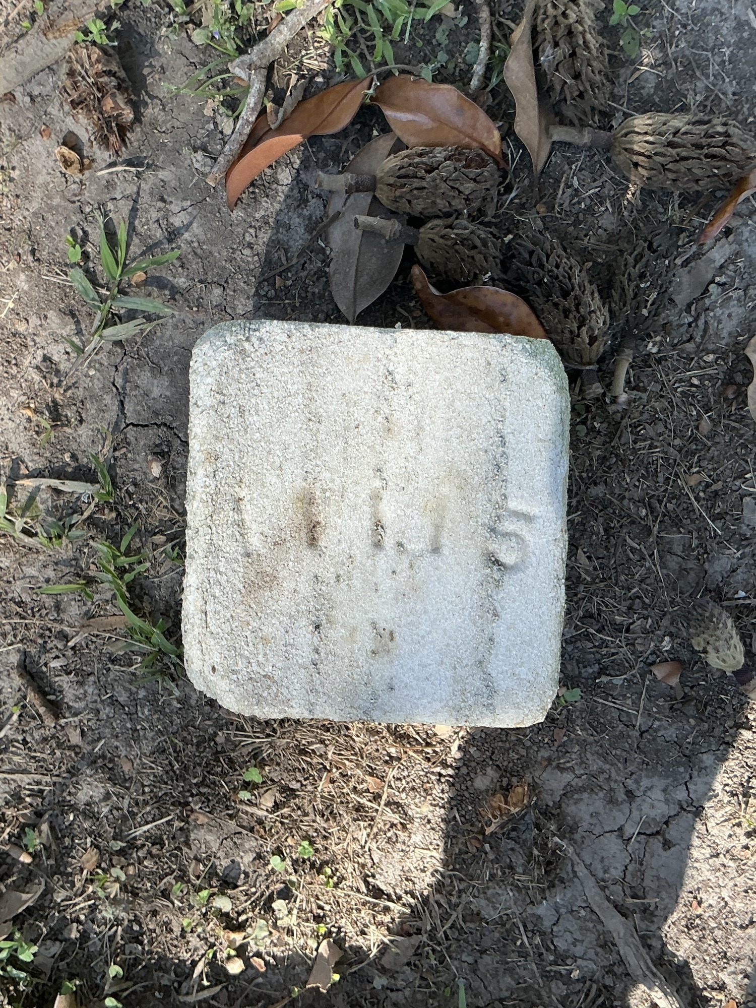 Top of flat marble marker