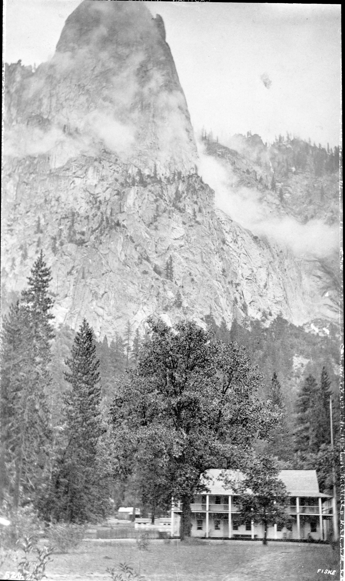 Leidig's Hotel at the foot of the 4 mile trail. Copy of Fiske original. Copied by D.C. June 1935. Original from the Chas. Adair collection.