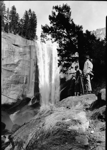 Hiking Soldiers from Merced Air Base at Vernal Fall.