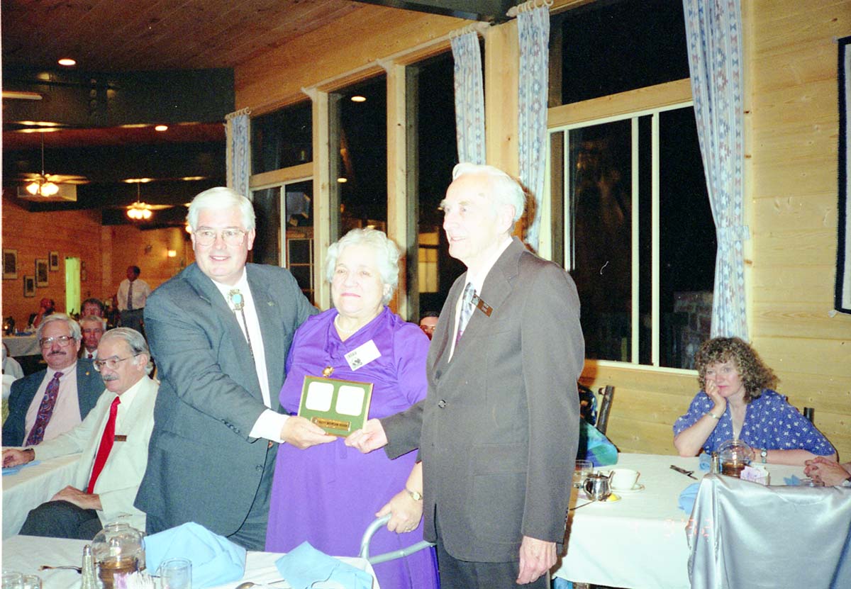 Color Photos of awards ceremony.